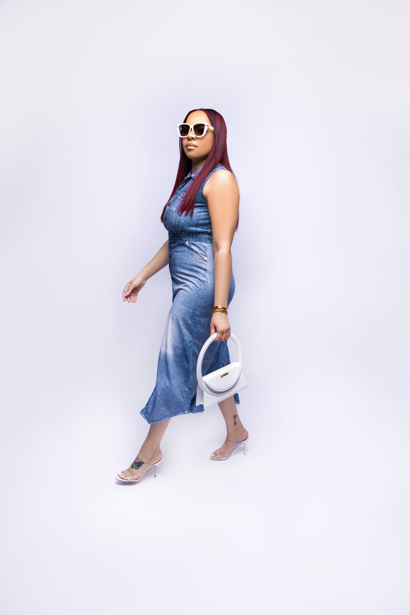 Indigo Goddess Denim Dress S