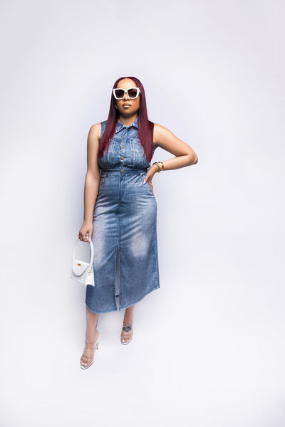Indigo Goddess Denim Dress Shop The Pink Luxe Indigo Goddess Denim Dress Shop The Pink Luxe