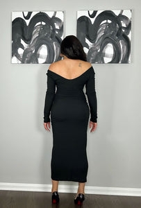 black maxi dress 