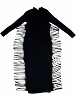 Load image into Gallery viewer, Ebony Fringe Dress
