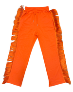Load image into Gallery viewer, Orange Burst Fringe Pants
